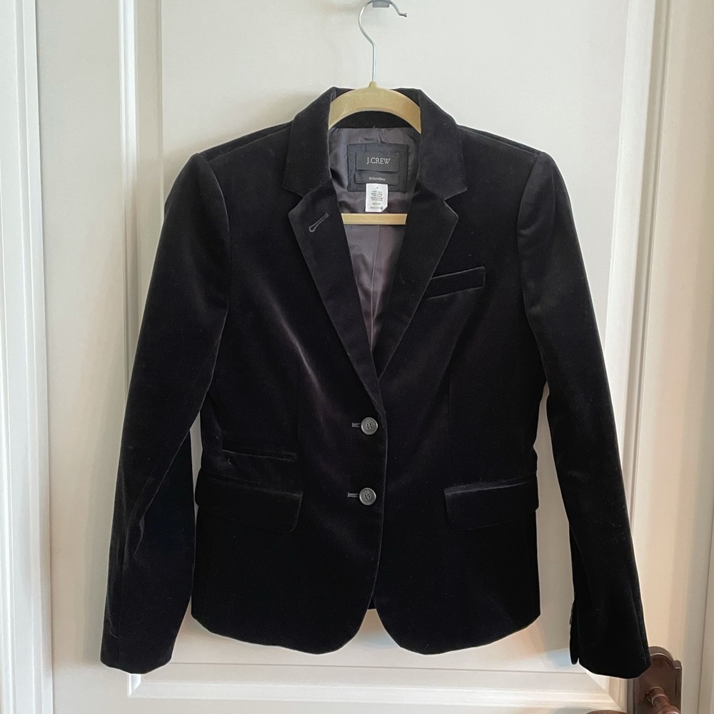 JCrew School Boy Velvet Blazer
